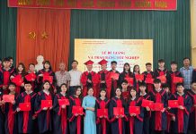 Chú trọng đầu ra có việc làm, Trường Trung cấp Bách nghệ Hà Nội “Mở cửa” thị trường lao động cho học sinh Phú Xuyên ngay tại lễ tốt nghiệp.